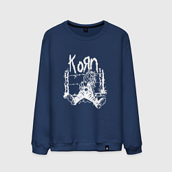 Свитшот хлопковый мужской Korn, цвет: тёмно-синий