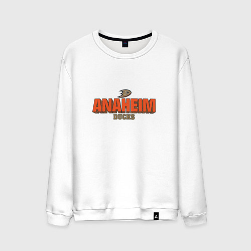 Мужской свитшот Anaheim Ducks / Белый – фото 1