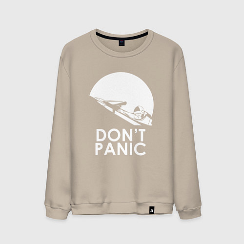 Мужской свитшот Elon: Don't Panic / Миндальный – фото 1