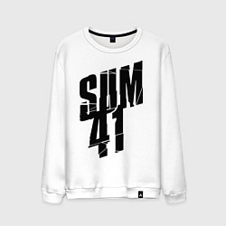 Свитшот хлопковый мужской Sum Forty One, цвет: белый