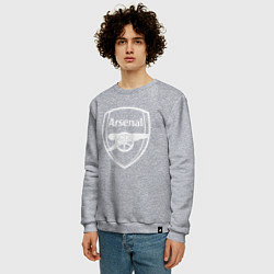 Свитшот хлопковый мужской FC Arsenal, цвет: меланж — фото 2