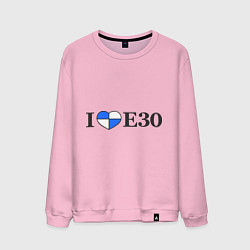 Свитшот хлопковый мужской I love e30, цвет: светло-розовый