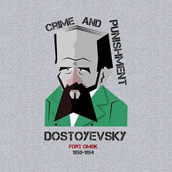 Свитшот хлопковый мужской Dostoevsky Crime, цвет: меланж — фото 2