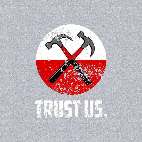 Мужской свитшот Trust us / Меланж – фото 3
