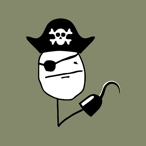 Мужской свитшот Покер фейс пират / Авокадо – фото 3