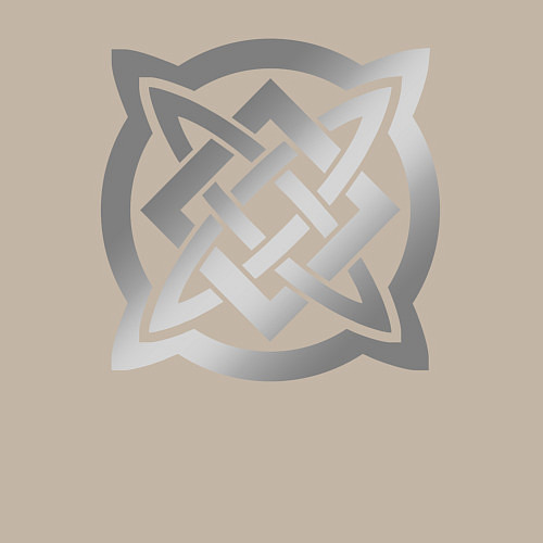 Мужской свитшот Звезда Сварога: серебро / Миндальный – фото 3