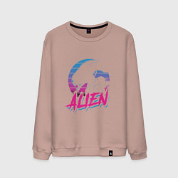 Свитшот хлопковый мужской Alien: Retro Style, цвет: пыльно-розовый