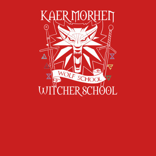 Мужской свитшот Witcher School / Красный – фото 3