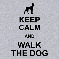 Свитшот хлопковый мужской Keep Calm & Walk the dog, цвет: меланж — фото 2