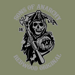 Свитшот хлопковый мужской Sons of Anarchy: Redwood Original, цвет: авокадо — фото 2