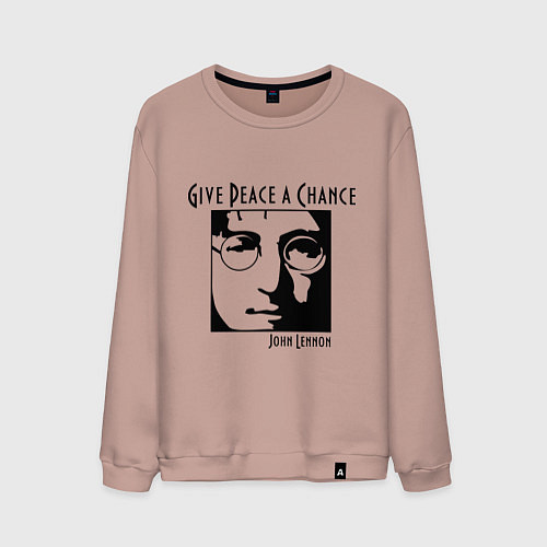 Мужской свитшот Give Peace a Chance / Пыльно-розовый – фото 1