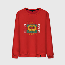 Свитшот хлопковый мужской GUSSI Love, цвет: красный