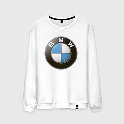 Свитшот хлопковый мужской BMW, цвет: белый