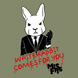 Свитшот хлопковый мужской Misfits: White rabbit, цвет: авокадо — фото 2