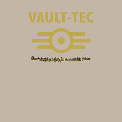 Свитшот хлопковый мужской Vault Tec, цвет: миндальный — фото 2