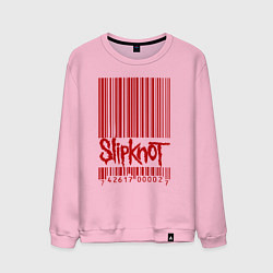 Свитшот хлопковый мужской Slipknot: barcode, цвет: светло-розовый