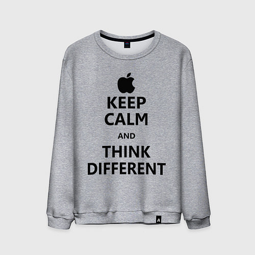 Мужской свитшот Keep Calm & Think Different / Меланж – фото 1