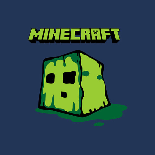 Мужской свитшот Minecraft Creeper / Тёмно-синий – фото 3