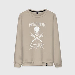 Свитшот хлопковый мужской Metal Head: Slayer, цвет: миндальный
