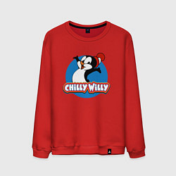Свитшот хлопковый мужской Chilly Willy, цвет: красный