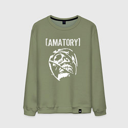 Свитшот хлопковый мужской Amatory, цвет: авокадо