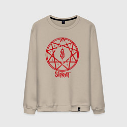 Свитшот хлопковый мужской Slipknot Penragram, цвет: миндальный