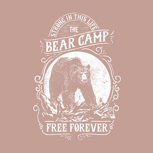 Мужской свитшот Bear Camp Free Forever / Пыльно-розовый – фото 3