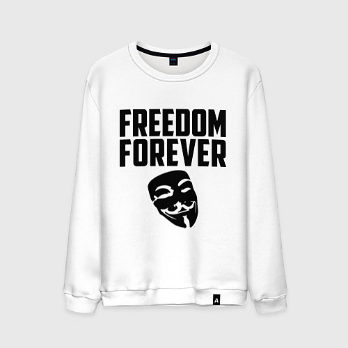 Мужской свитшот Freedom forever / Белый – фото 1