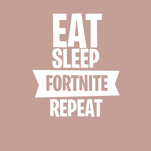 Мужской свитшот Eat Sleep Fortnite Repeat / Пыльно-розовый – фото 3