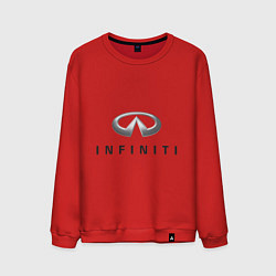 Свитшот хлопковый мужской Logo Infiniti, цвет: красный