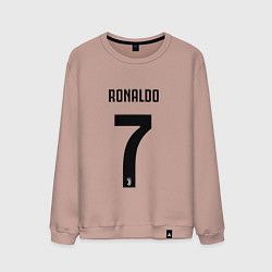 Свитшот хлопковый мужской RONALDO 7, цвет: пыльно-розовый