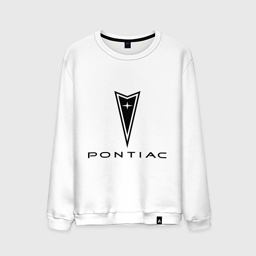 Мужской свитшот Pontiac logo / Белый – фото 1