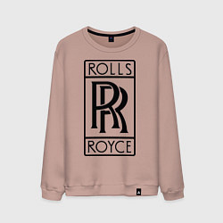 Свитшот хлопковый мужской Rolls-Royce logo, цвет: пыльно-розовый