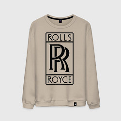 Свитшот хлопковый мужской Rolls-Royce logo, цвет: миндальный
