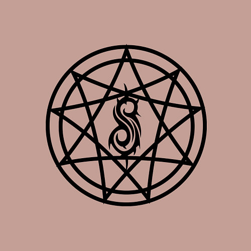 Мужской свитшот Slipknot Pentagram / Пыльно-розовый – фото 3