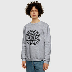 Свитшот хлопковый мужской Slipknot Pentagram, цвет: меланж — фото 2