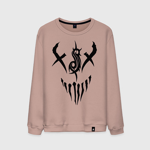 Мужской свитшот Slipknot Demon / Пыльно-розовый – фото 1