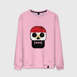 Свитшот хлопковый мужской Egypt Skull, цвет: светло-розовый