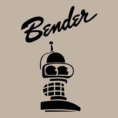 Мужской свитшот Bender monochrome / Миндальный – фото 3