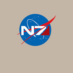 Свитшот хлопковый мужской NASA N7, цвет: миндальный — фото 2