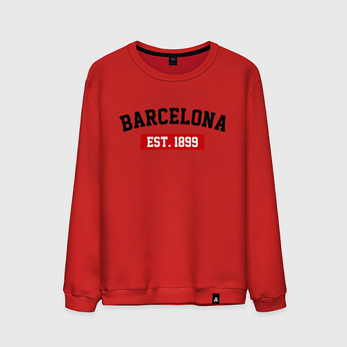 Мужской свитшот FC Barcelona Est. 1899 / Красный – фото 1