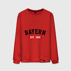 Свитшот хлопковый мужской FC Bayern Est. 1900, цвет: красный