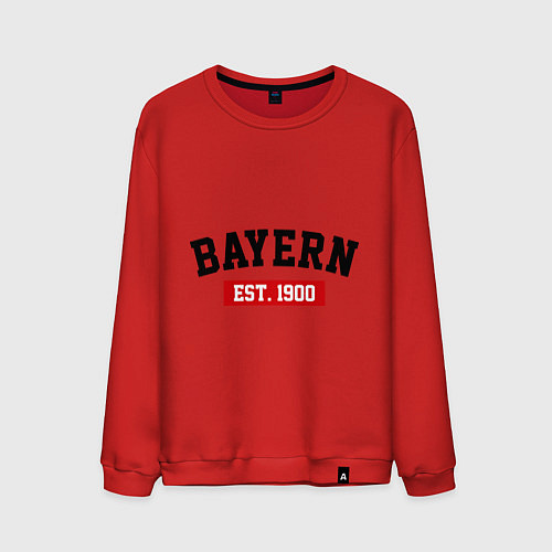 Мужской свитшот FC Bayern Est. 1900 / Красный – фото 1