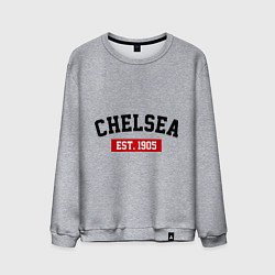 Свитшот хлопковый мужской FC Chelsea Est. 1905, цвет: меланж