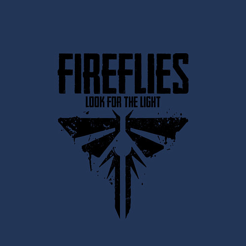 Мужской свитшот Fireflies: Look for the Light / Тёмно-синий – фото 3