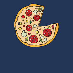 Свитшот хлопковый мужской Пицца парная, цвет: тёмно-синий — фото 2
