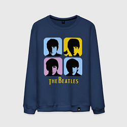 Свитшот хлопковый мужской The Beatles: pop-art, цвет: тёмно-синий