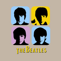 Свитшот хлопковый мужской The Beatles: pop-art, цвет: миндальный — фото 2