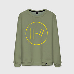 Свитшот хлопковый мужской Twenty One Pilots: Trench, цвет: авокадо