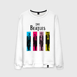 Свитшот хлопковый мужской Walking Beatles, цвет: белый